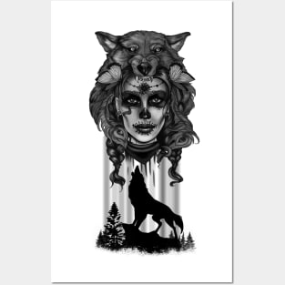 Indian Wolf-girl Posters and Art